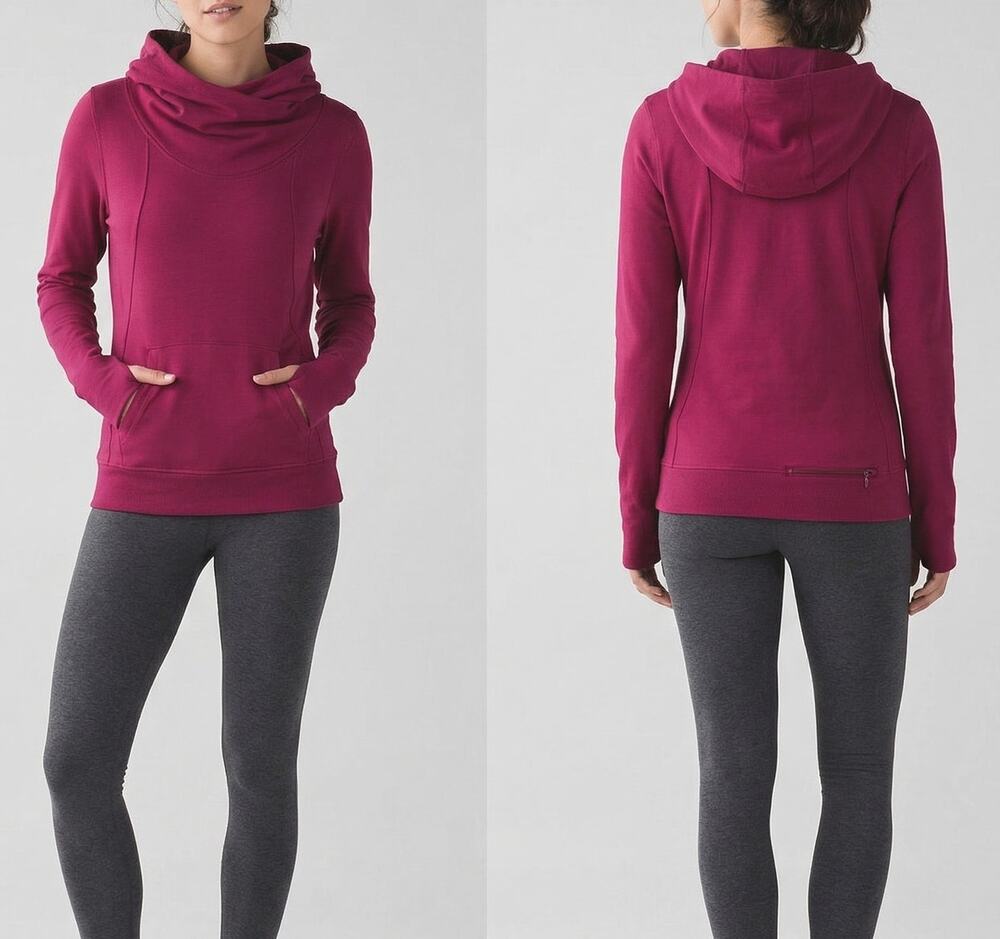 Lole Small Pullover Sweatshirt Dark Red Magenta Purple